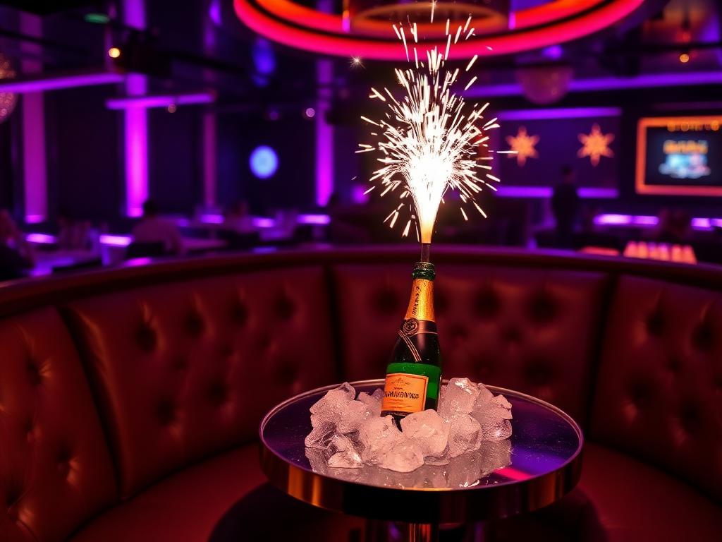 VIP table with bottle